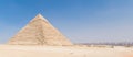 The Pyramid of Khafre and panorama of Cairo Royalty Free Stock Photo