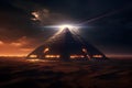 The Pyramid of Khufu in the desert. Generative AI