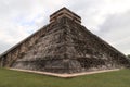 Pyramid of Kukulcan, El Castillo, The Castle, at Chichen Itza, one side is restored the other still destroyed, Valladolid, Mexico