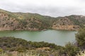 Pyramid Lake in California captured on a cloudy day Royalty Free Stock Photo