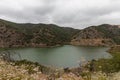 Pyramid Lake in California captured on a cloudy day Royalty Free Stock Photo