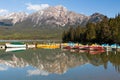 Pyramid Lake, Canada Royalty Free Stock Photo