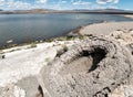 Pyramid lake, Nevada, unusual Tufa Rock formations Royalty Free Stock Photo