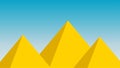 Pyramid landscape vector egyptian design background wallapper Royalty Free Stock Photo