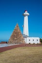 The pyramid and lighthouse at the Donkin Reserve in Port Elizabeth, South Africa Royalty Free Stock Photo