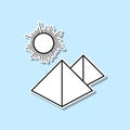 pyramid line Icon. Travel sticker icon. Simple thin line, outline of Turizm icons for ui and ux, website or mobile