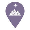 Pyramid location map pin pointer icon. Element of map point for mobile concept and web apps. Icon for website design and app devel Royalty Free Stock Photo