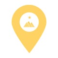 Pyramid location map pin pointer icon. Element of map point for mobile concept and web apps. Icon for website design and app devel Royalty Free Stock Photo
