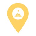 Pyramid location map pin pointer icon. Element of map point for mobile concept and web apps. Icon for website design and app devel Royalty Free Stock Photo