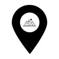 Pyramid location map pin pointer icon. Element of map point for mobile concept and web apps. Icon for website design and app devel Royalty Free Stock Photo