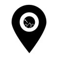 Pyramid location map pin pointer icon. Element of map point for mobile concept and web apps. Icon for website design and app devel Royalty Free Stock Photo