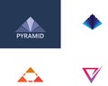 pyramid logo and symbol Business abstract design template vector Royalty Free Stock Photo