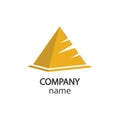 Pyramid logo vector icon