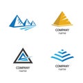 Pyramid logo vector icon