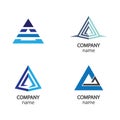 Pyramid logo vector icon