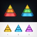 Pyramid logotype template, Stylized business logo idea
