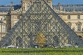 Pyramid of Louvre close up
