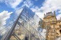 The Pyramid of Louvre. Paris, France Royalty Free Stock Photo