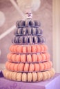 Pyramid of macaroons Royalty Free Stock Photo