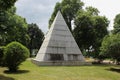 Pyramid made from White Stone in a Cemetery Royalty Free Stock Photo