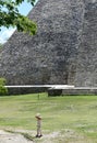 Pyramid of the Magician, Uxmal, Yucatan, Mexico. Royalty Free Stock Photo