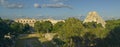 Pyramid of the Magician, Mayan ruin and Pyramid of Uxmal in the Yucatan Peninsula, Mexico at sunset Royalty Free Stock Photo