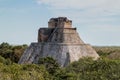 Pyramid of the Magician Piramide del adivino in ancient Mayan city Uxmal, Mexi