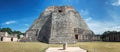 Pyramid of the Magician a step pyramid n Uxmal, Mexico Royalty Free Stock Photo