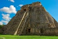 Pyramid of the Magician in Uxmal, ancient Maya city. Yucatan, Mexico
