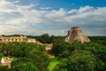 Pyramid of the Magician, uxmal, located in yucatan, mexico Royalty Free Stock Photo