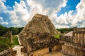 Pyramid of the Magician, uxmal, located in yucatan, mexico Royalty Free Stock Photo