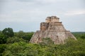 Pyramid of the Magician, Uxmal Maya ruins, Mexico Royalty Free Stock Photo