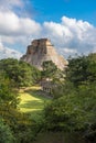 Pyramid of the Magician in Uxmal, Yucatan, Mexico Royalty Free Stock Photo