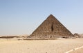 Pyramid of Menkaure, Giza, Cairo, Egypt. Royalty Free Stock Photo