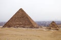 The pyramid of Menkaure at the Giza Pyramid Complex in Giza, Egypt