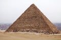 The pyramid of Menkaure at the Giza Pyramid Complex in Giza, Egypt