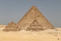 Pyramid of Menkaure in Giza Pyramid Complex, Cairo, Egypt Royalty Free Stock Photo