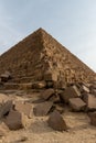 The Pyramid of Menkaure is the smallest of the three main Pyramids of Giza Royalty Free Stock Photo