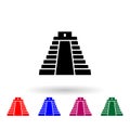 Pyramid in mexico multi color icon. Simple glyph, flat of mexico icons for ui and ux, website or mobile application