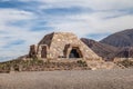 Pyramid Monument to the archaeologists at Pucara de Tilcara old pre-inca ruins - Tilcara, Jujuy, Argentina