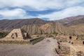 Pyramid Monument to the archaeologists at Pucara de Tilcara old pre-inca ruins - Tilcara, Jujuy, Argentina