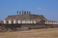 Toltec sculptures in tula, hidalgo, mexico I Royalty Free Stock Photo