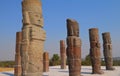 Toltec sculptures in tula, hidalgo, mexico XIX