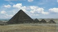 The pyramid of Mycerinus (Menkaure) in Giza plateau near Cairo. Egypt Royalty Free Stock Photo