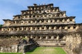 Pyramid of the Niches in El Tajin archaeological site, Mexico Royalty Free Stock Photo