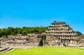 Pyramid of the Niches at El Tajin, a pre-Columbian archeological site in southern Mexico Royalty Free Stock Photo