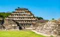Pyramid of the Niches at El Tajin, a pre-Columbian archeological site in southern Mexico Royalty Free Stock Photo