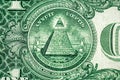 Pyramid on One Dollar Bill texture Royalty Free Stock Photo