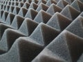 Pyramids of a black sound insulation panel