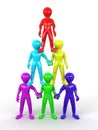 Pyramid from people. Leadership Royalty Free Stock Photo